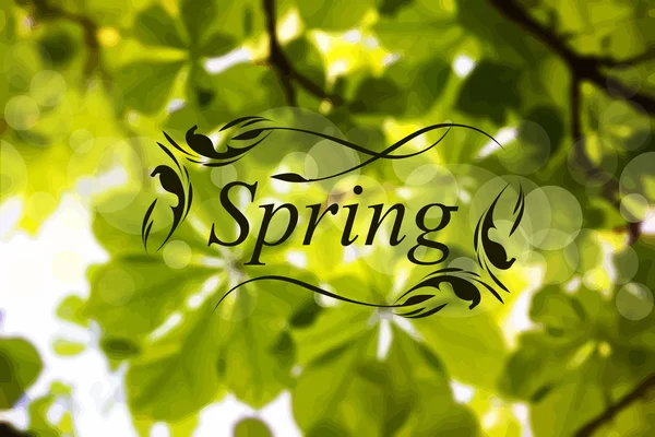 Modèle vert printemps — Image vectorielle