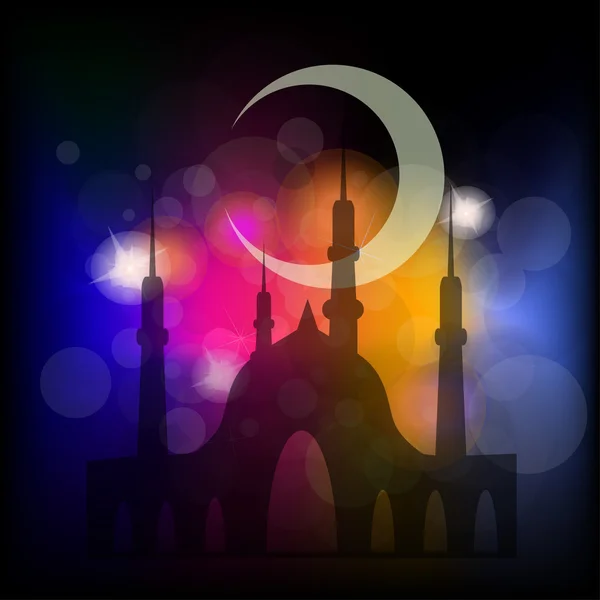 モスクと三日月 — ストックベクタ