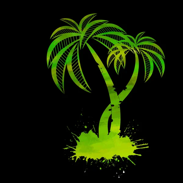 Летние пальмы — стоковый вектор