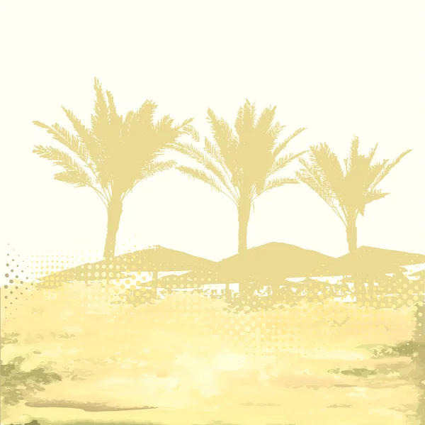 Palmiers d'été — Image vectorielle