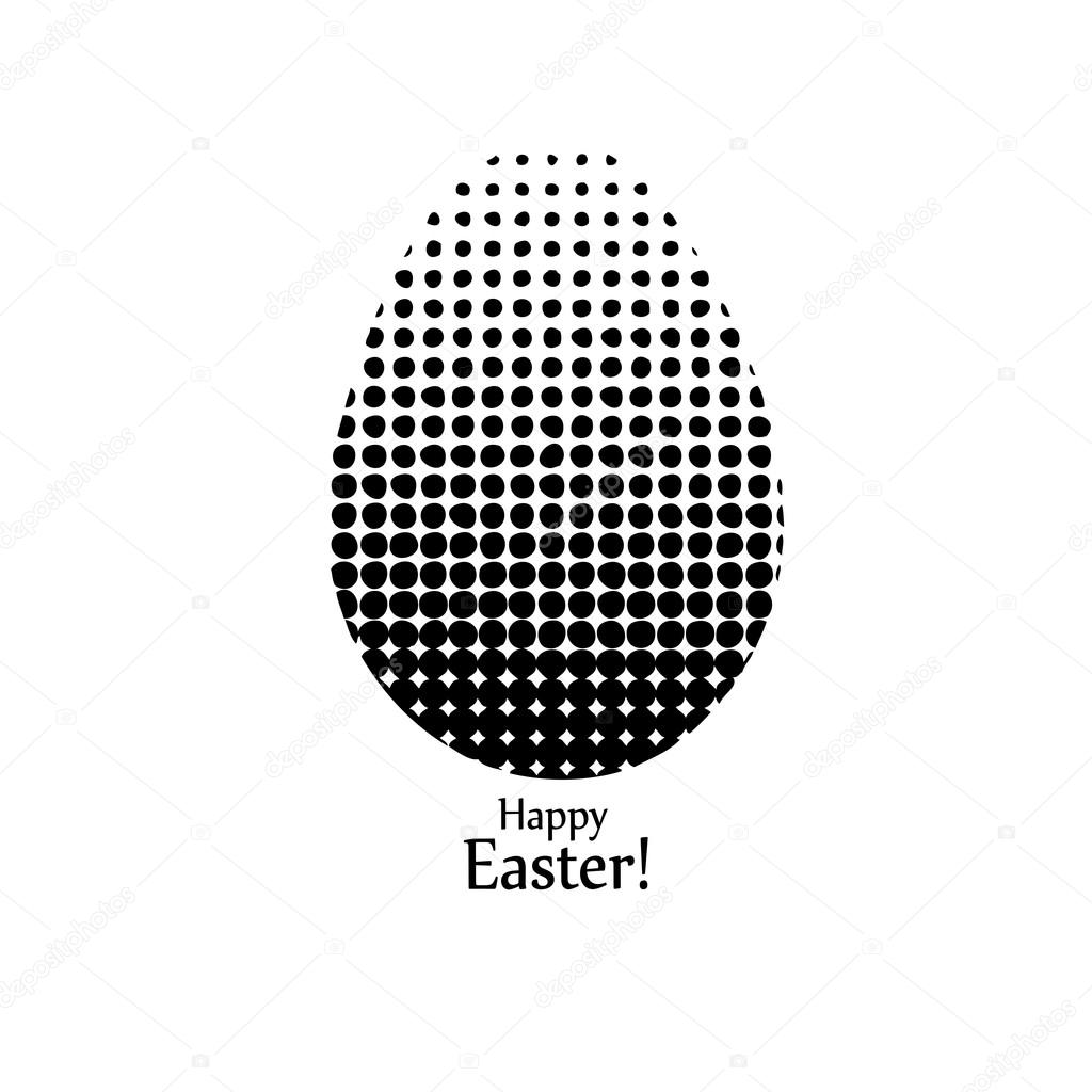 Monochrome egg logo illustration