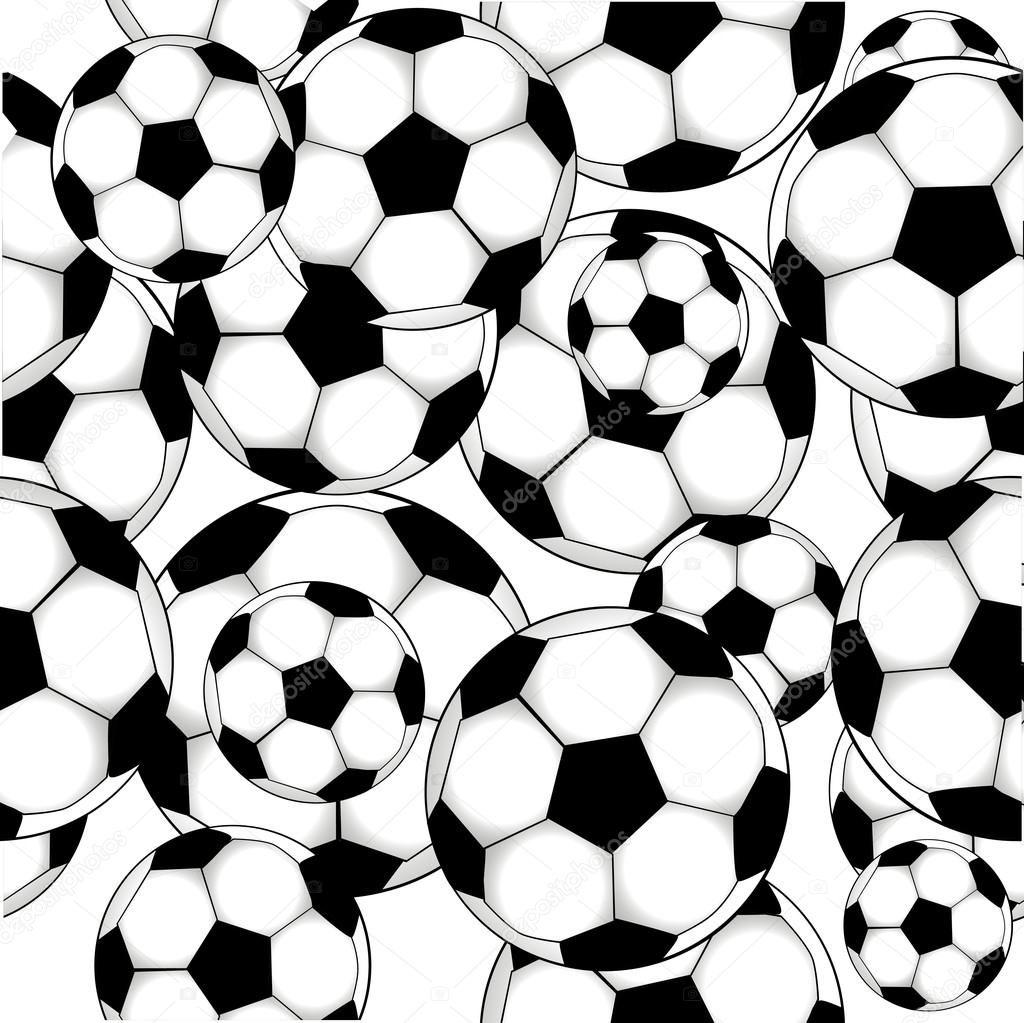 Muster von Fußballbällen - Vektorgrafik: lizenzfreie ...