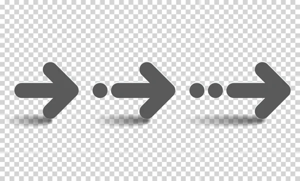 Vector pijl instellen geïsoleerd op transparante achtergrond — Stockvector