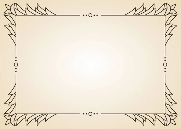 Decoratieve frame of rand standaard rechthoek verhoudingen achtergrond. Vintage design element. Ornate kalligrafie frame — Stockvector