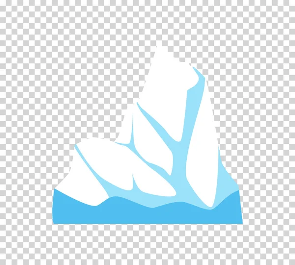 Iceberg. iceberg flotante de dibujos animados. Paisaje de roca de hielo oceánico para el clima y el medio ambiente concepto de protección. Iceberg frío, naturaleza glaciar de invierno — Vector de stock