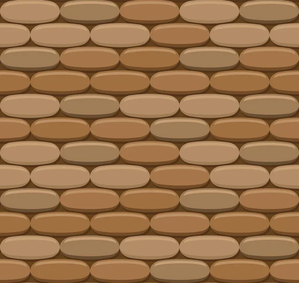 Vector parede de tijolo fundo sem costura. Textura de tijolo cor realista. Padrão decorativo para o estilo loft — Vetor de Stock