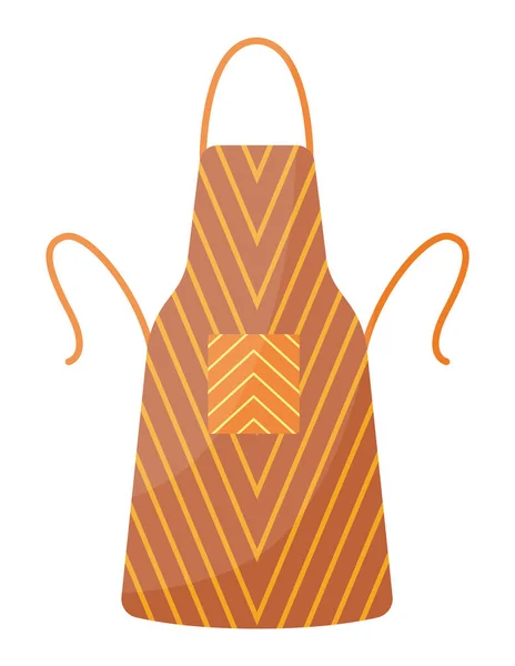 Кухонний фартух в яскравих кольорах з кишенею і формою дизайну. Барвистий захисний одяг з візерунковим фоном ізольований на білому тлі. Кулінарна форма для домогосподарки або шеф-кухаря — стоковий вектор