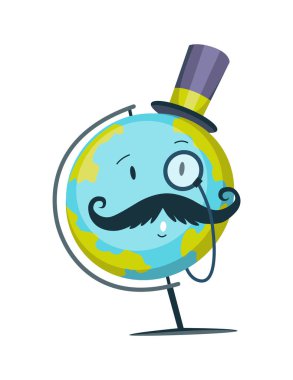 Okul malzemelerinin çizgi film karakteri, gülen yüzlü. Okula geri dön komik gülümseme. Beyaz arkaplanda izole edilmiş vektör nesnesi