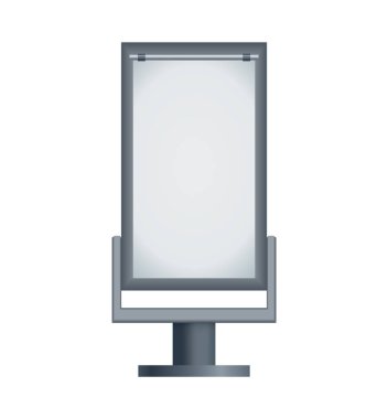 Boş reklam panosu reklamı. Reklam yapıları ya da açık hava reklam panoları. Pazarlama vektör simgesi. Sancak tasarım şablonu