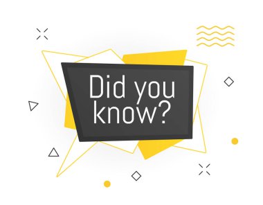 İlginç gerçekler kabarcık sembolü. Banner ya da daha kötü bir tabir, biliyor muydun? Konuşma balonlu sosyal medya faksı pankartı. Beyaz arkaplanda vektör illüstrasyonu