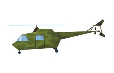 Helikopter karikatür havacılığı. Beyaz pervaneli Avia taşımacılığı. Vektör helikopter rotor uçak yükü. Sivil ya da askeri nakliye helikopteri