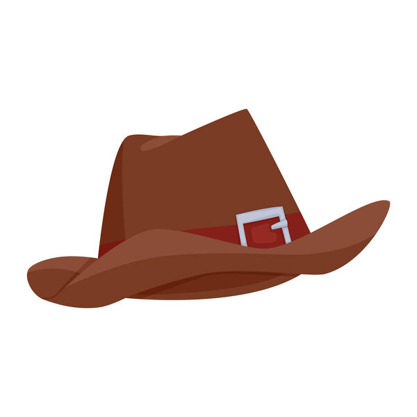 Wild west flat icon. Accessorie or object game and app ui icon. Cowboy hat
