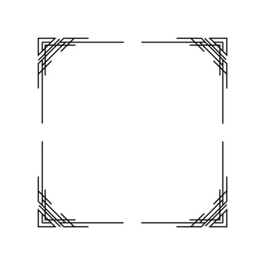 Art deco çerçeve. Sanatsal grafik desen. Orante düğün geçmisi şablonu. Eski tarz pankart ya da etiket tasarımı. Vektör tasarımı nesnesi