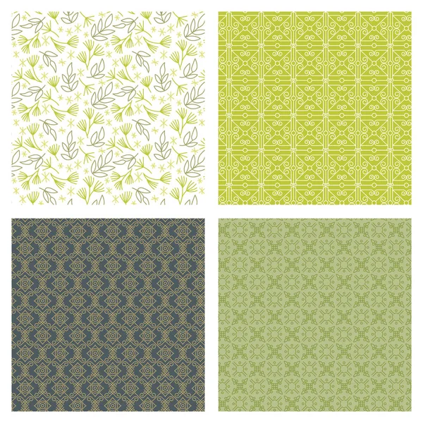 Colección de abstractos de diseño de moda de fondos sin costuras. Patrones de impresión orgánica vectorial. Diseño gráfico repetitivo. Texturas modernas y elegantes. Tela pastelera cortina — Vector de stock