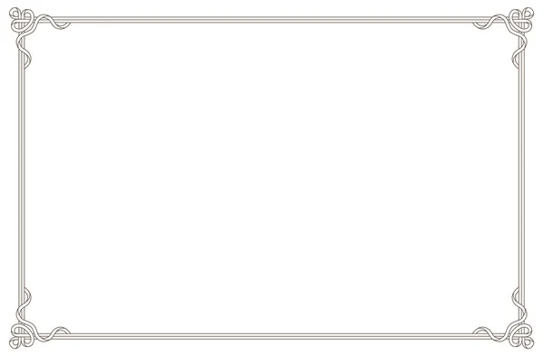 Старая винтажная рамка. Ретро цветочный прямоугольник. Декоративная граница антикварного музея или деко-девайдер — стоковый вектор