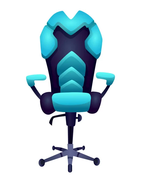 Équipement de jeu. Fauteuil confortable ou ergonomique pour le divertissement de jeu. Accessoire E-sport. Élément pour tournoi ou championnat de joueurs — Image vectorielle