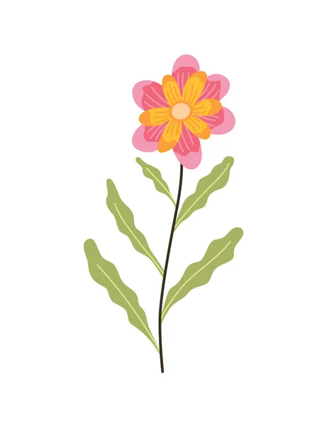Весенний цветок Дизайн ботанических цветочных икон. Садовое растение на белом фоне. Цветная плоская векторная иллюстрация. Хорошее украшение для свадебного приглашения или шрапбука — стоковый вектор