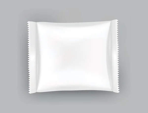 Förpackning mockup eller påse mall. Realistiska blanka blank av doy pack, chip snacks, godis pack eller kosmetiska produkt paket. Plastförpackning mall redo för branding — Stock vektor
