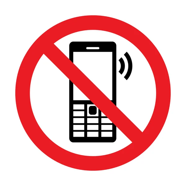 Nenhum sinal do vetor do telefone celular — Vetor de Stock