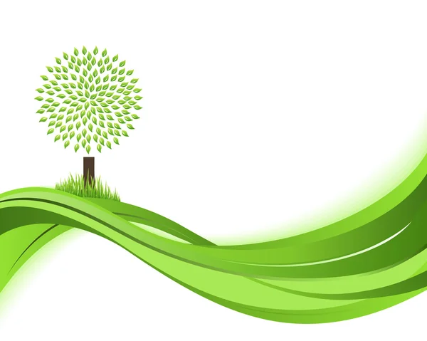 Sfondo verde natura. Eco concetto illustrazione . — Vettoriale Stock