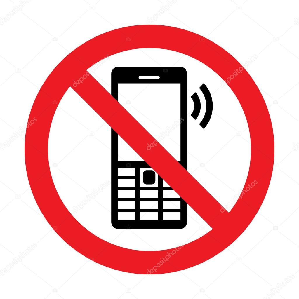 No Cell Phone Vector Sign