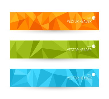 Vektör afiş arka planlar. Web sitesi başlık seti
