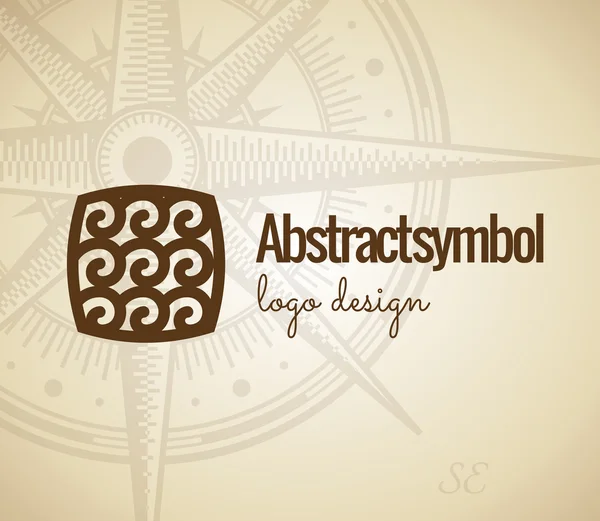 Absztrakt Logo design. Fogalmát hullám geometriai alakzatok — Stock Vector