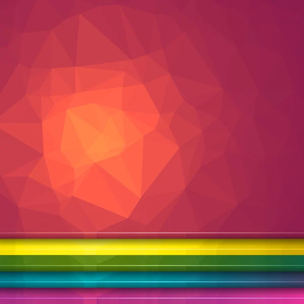 Poligon ljus effekt bakgrund. Uppsättning av fem geometriska trekantiga illustrationer. Webbplats Headers — Stock vektor
