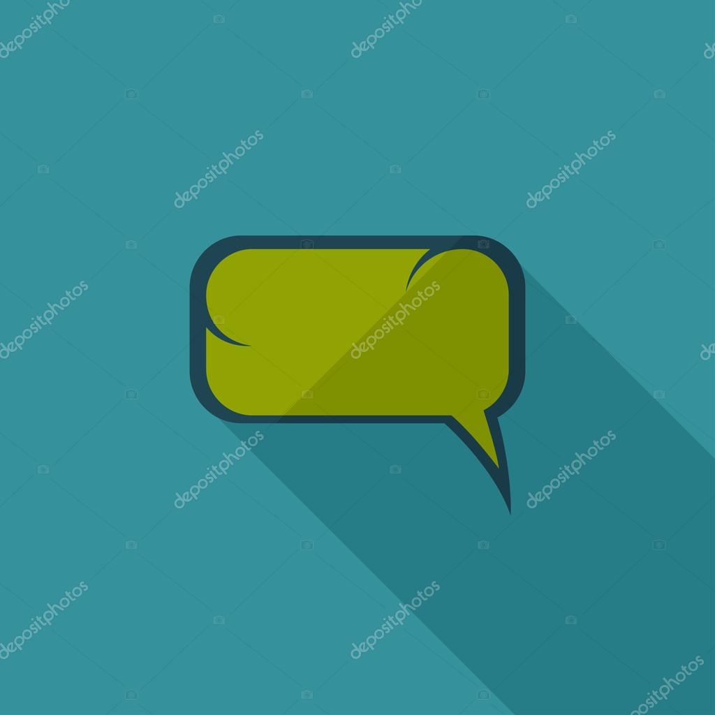 Flat Comic Speech Bubbl. Retro Logo