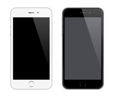 Gerçekçi vektör cep telefonu Mockup Iphone tasarım stili gibi