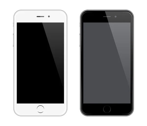 Mockup realista del teléfono móvil del vector como estilo del diseño del iphone — Vector de stock