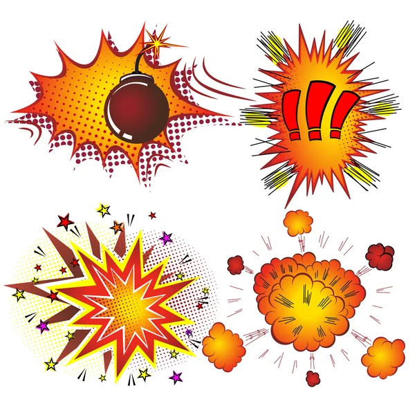 Explosión del auge del vector del cómic retro — Archivo Imágenes Vectoriales