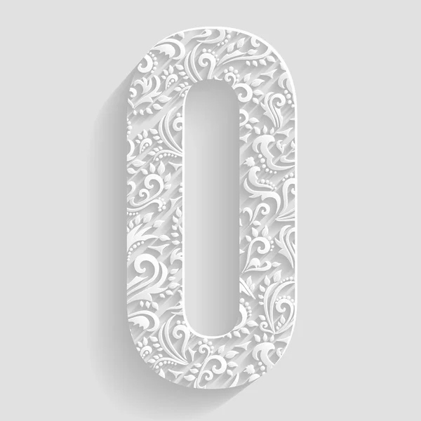 Brief o. vector floral uitnodiging kaarten decoratieve lettertypen — Stockvector