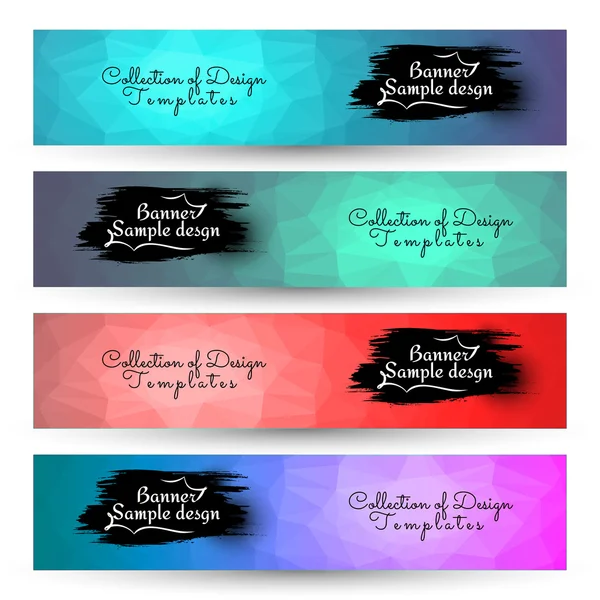 4 in 1 Poligon geometric Backgrounds for Banner — Stok Vektör