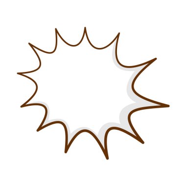 Çizgi roman konuşma balonu, konuşma balonu ya da beyaz arkaplanda izole edilmiş çizgi film tasarım elemanı. Vektör illüstrasyonu.