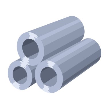 Building material. Heap of metal construction beams. Cartoon supplies for buildings works. Construction concept. Illustration can be used for construction sites or illustrate renovation works.