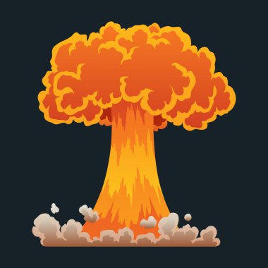 Patlama animasyonu. Patlama etkisi için animasyon. Oyun için çizgi film animasyonu. Patlama etkisi. El çizimi vektör illüstrasyonu.