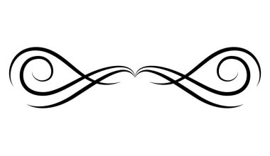 Flourish kaligrafik tasarım elementi. Dekorasyonunu süslemek için sayfa dekorasyonu sembolü. Klasik girdap doğrusal.