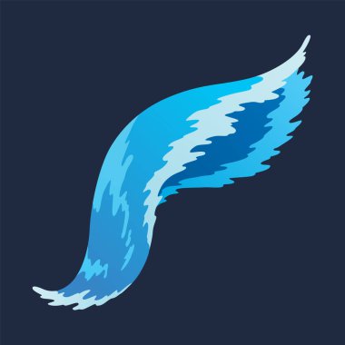 Su sıçraması. Sıvı akışı. Su teslimatı için simge öğesi. Mavi su. Vektör illüstrasyonu.