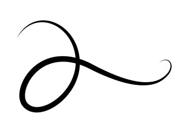 Flourish kaligrafik tasarım elementi. Dekorasyonunu süslemek için sayfa dekorasyonu sembolü. Klasik girdap doğrusal.