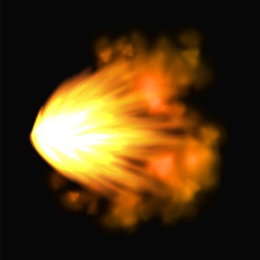 Silah yarası mı yoksa silah animasyonu mu? Silahla ateş edildiği sırada patlama etkisi vardı. Kurşunun çizgi film flaş efekti. Tüfek ateşi, namlu alevi ve patlama..