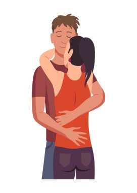 İnsanlar birbirine karalama kompozisyonlarıyla sarılıyor. İnsanlar boş arkaplan vektör çizimlerinde birbirlerine sarılıyorlar..