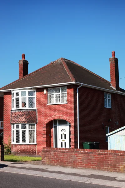 Typical redbrick british house — Stock Photo, Image