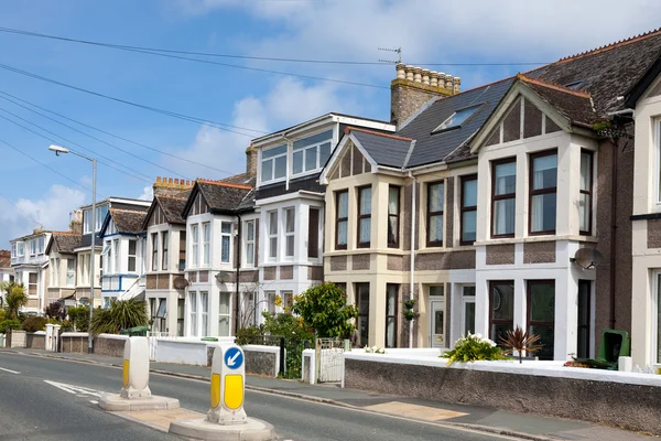 English Homes.Row of Typical English Casas com Terraço — Fotografia de Stock