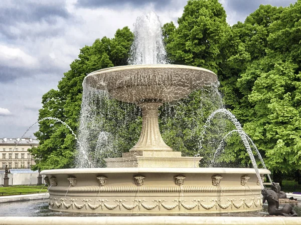 Water Fountain Warsaw Poland — Stock Photo, Image