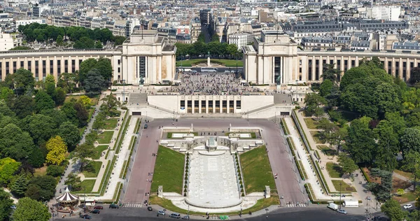 Hermosa Vista París Desde Torre Eiffel —  Fotos de Stock