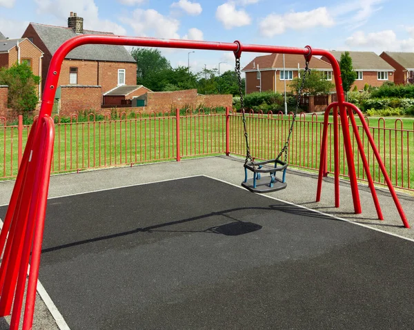 Färgglad Lekplats För Barn Offentlig Park — Stockfoto