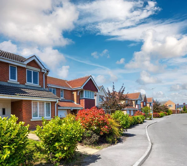 Typisk Engelsk Gata Våren — Stockfoto