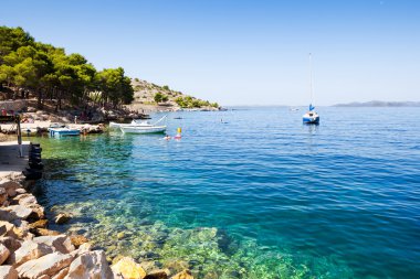 Yelken Hırvatistan'ın Adriyatik kıyısı