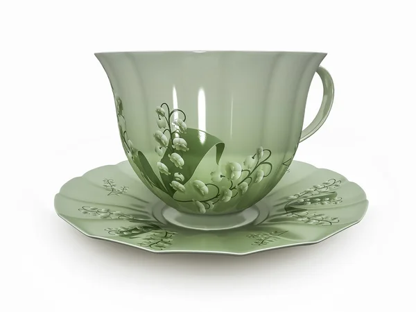 Porcelain pattern cup — 图库照片